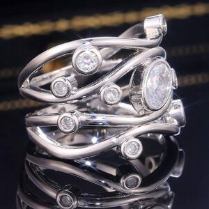 MONTY BRIDAL WEDDING ENGAGEMENT RINGS SIZE 7